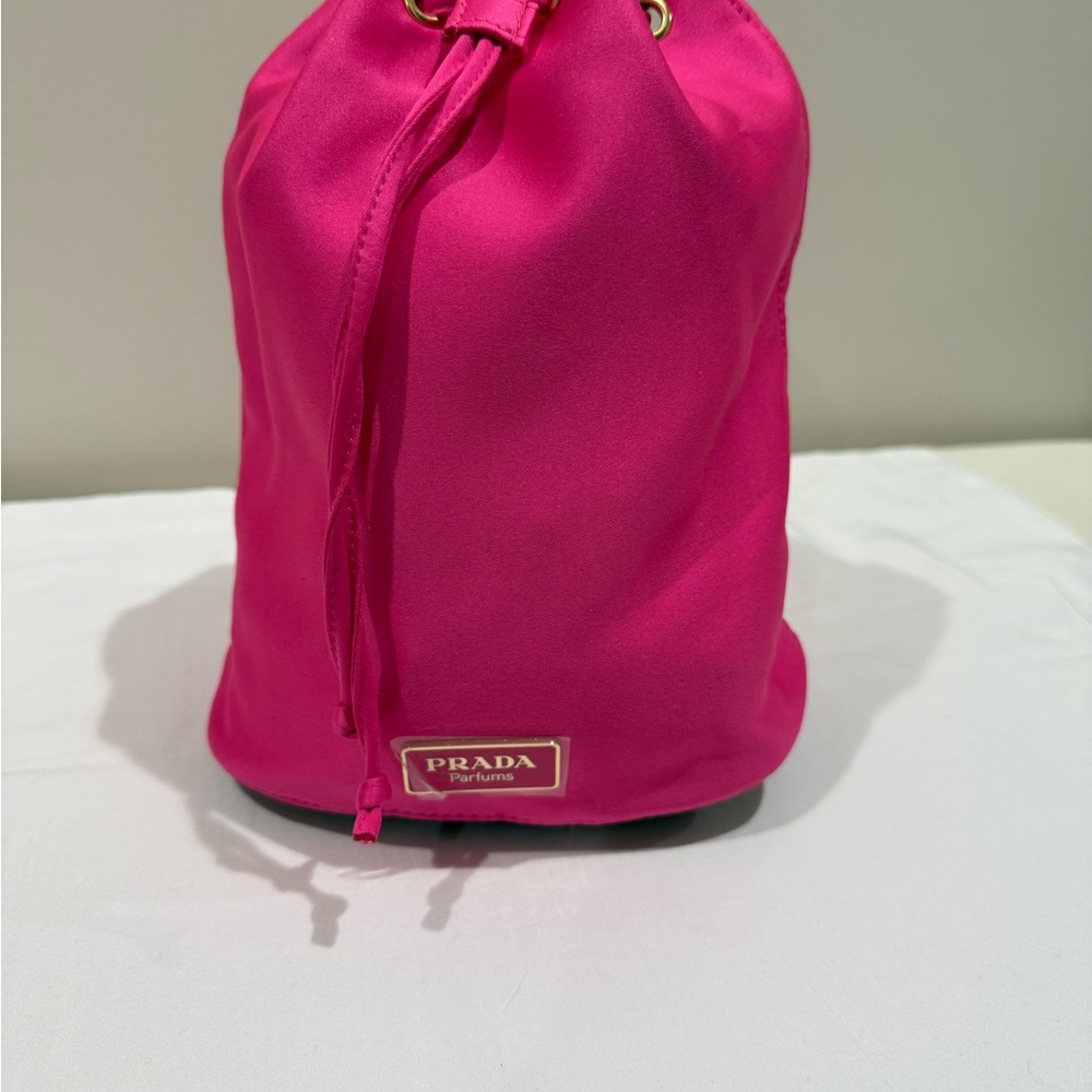 Prada Hot Pink Drawstring Bucket Shoulder Bag